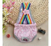 Couche Réutilisable pour Chiots Culotte Physiologique Couches Menstruelles À Bretelles Culotte en Coton Culotte Physiologique pour Chiennes(C,S)