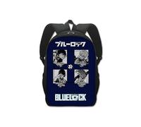 (Couche unique 16 pouces-6) Sac à dos d'école de prison bleu anime sac à dos étudiant créatif en polyester