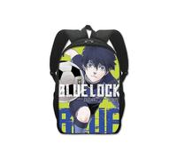 (Couche unique 16 pouces-8) Sac à dos d'école de prison bleu anime sac à dos étudiant créatif en polyester