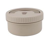 Couche Unique Lunch box Umami, Rond Rectangulaire avec Couvercle, Acier Inoxydable 316 Boite Repas Micro Ondable, Boîte à Lunch Isotherme avec Couverts pour Bureau, Pique Nique (Beige)