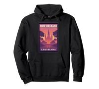 Coucher de soleil à la Nouvelle-Orléans Louisana Dusk Dawn Voyage Art Graphic Sweat à Capuche