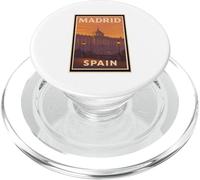 Coucher de soleil à Madrid Espagne Lever du soleil Aube Voyage Art Graphic PopSockets PopGrip pour MagSafe