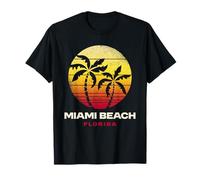 Coucher de Soleil à Miami Beach, Floride Tropicale, Wear Miami Beach, FL T-Shirt