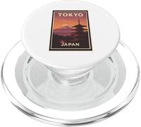 Coucher de soleil à Tokyo Japon Lever du soleil Aube Voyage Art Graphic PopSockets PopGrip pour MagSafe