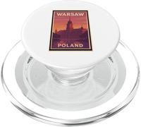 Coucher de soleil à Varsovie, Pologne, lever du soleil, crépuscule, aube, voyage, art graphique PopSockets PopGrip pour MagSafe