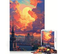 Coucher de Soleil à Vienne, Autriche Puzzle de 1000 pièces pour Adolescents, Jeu d'exercice Mental, Relaxation, Design, liste de souhaits du Père Noël 50x75cm