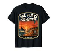 Coucher de Soleil Ada Bojana Monténégro Voyage en Famille Lune de Miel T-Shirt