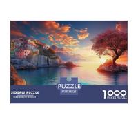 Coucher de Soleil au Port 1000 Piece Jigsaw Puzzle for Adults Educhational Games Stress Relief Puzzle Cultivate The Spirit of Teamwork for Men, Women, Elders, Seniors 38x26cm/1000pcs