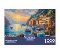 Coucher de Soleil au Port 1000 Piece Jigsaw Puzzle for Adults Family Challenge Toys Stress Relief Puzzle Exercise The Memory of The Brain for Adults Gifts 38x26cm/1000pcs