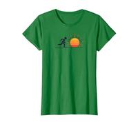 Coucher de Soleil Chase : Motivation inspirante du Coureur T-Shirt, Femme, Vert Kelly, XS