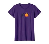 Coucher de Soleil Chase : Motivation inspirante du Coureur T-Shirt, Femme, Violet, M