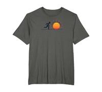 Coucher de Soleil Chase : Motivation inspirante du Coureur T-Shirt, Homme Grandes Tailles, Asphalte, 4X Tall