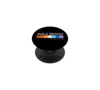 Coucher de Soleil Couleur d'Avila Beach California Retro Style Stripes PopSockets PopGrip Adhésif