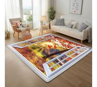 Coucher De Soleil dans La Jungle Vu De La FenêTre Tapis Salon 80x150cm Rug Chambre Moderne Paysage De Coucher De Soleil Automnal Tapis Antidérapant Doux Poils Ras Grand Paillasson Interieur Entree