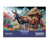 Coucher de Soleil de l'âne Puzzle 1000 Pièces Educa Jouet Divertissement Créatif Décoration Intérieure intéressant Jeu Éducatif Challenge Toy Adultes & Enfants des 14 Ans 52x38cm/1000pcs