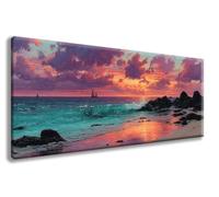 Coucher de Soleil Diamond Painting Adulte, Paysage Broderie Diamant Painting Complet, DIY 5D Peinture Diamant Diamond Strass Point de Croix Cristal Artisanat, Decoration Maison 60x120cm -zzg2508ON
