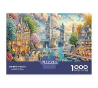 Coucher de Soleil du Pont de Londres Puzzle 1000 Pièces Educa Jouet Jeu D'Intelligence Décoration Intérieure intéressant Jeu Éducatif Challenge Toy Adultes & Enfants des 14 Ans 38x26cm/1000pcs