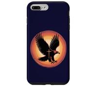 Coucher de soleil en forme d'aigle avec croix : art de la foi chrétienne Coque pour iPhone 7 Plus/8 Plus