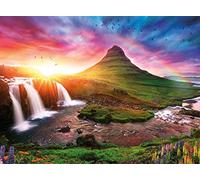 Coucher de Soleil en Islande - Puzzle 200 pièces, Cadeaux de Noël pour Amis 35 x 25 cm