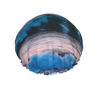 Coucher de soleil et lever du soleil avec les bonnets de douche Ocean Sea Waves avec une double couche de, maintiennent bien vos cheveux, que ce soit pendant la douche ou le bain.