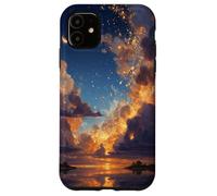 Coucher de Soleil étoilé sur Un lac Tranquille, Nuages célestes de rêve Coque pour iPhone 11