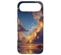 Coucher de Soleil étoilé sur Un lac Tranquille, Nuages célestes de rêve Coque pour iPhone Air