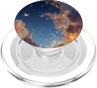 Coucher de Soleil étoilé sur Un lac Tranquille, Nuages célestes de rêve PopSockets PopGrip pour MagSafe