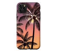 Coucher de Soleil Exotique Palmier - île Tropicale scène Nocturne Plage Coque pour iPhone 11 Pro Max
