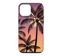 Coucher de Soleil Exotique Palmier - île Tropicale scène Nocturne Plage Coque pour iPhone 12 Mini