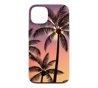 Coucher de Soleil Exotique Palmier - île Tropicale scène Nocturne Plage Coque pour iPhone 13