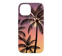 Coucher de Soleil Exotique Palmier - île Tropicale scène Nocturne Plage Coque pour iPhone 14