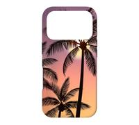 Coucher de Soleil Exotique Palmier - île Tropicale scène Nocturne Plage Coque pour iPhone 17 Pro