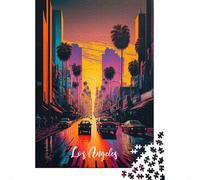 Coucher de Soleil Los Angeles Puzzle 1000 Pièces Adultes intéressant Puzzles 1000 Pièces Jeu De Team Building Décor À La Maison 38x26cm/1000pcs