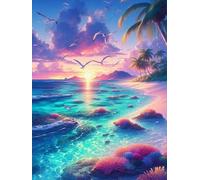 Coucher de Soleil Mouette Puzzle pour Adultes 60 Pièces, Puzzles Classiques, Détente & Relaxation, Famille Jeu Puzzles, Puzzle de Décoration