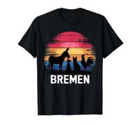 Coucher de Soleil Musical de Brême T-Shirt Graphique avec Valeur, Homme, Noir, M