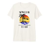 Coucher de Soleil Newquay North Cornwall Coast T-Shirt Haut de Gamme