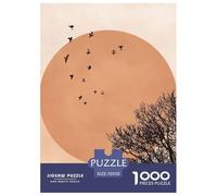 Coucher de Soleil, Oiseaux et Arbres Puzzle 1000 Pièces Educa Jouet en Bois Cadeau Unique Décoration Intérieure Jeu Éducatif Challenge Toy Adultes & Enfants des 14 Ans 70x50cm/1000pcs