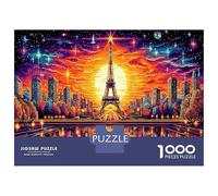 Coucher de Soleil Paris Puzzle 1000 Pièces Educa Jouet Jeu D'Intelligence Décoration Intérieure intéressant Jeu Éducatif Challenge Toy Adultes & Enfants des 14 Ans 38x26cm/1000pcs