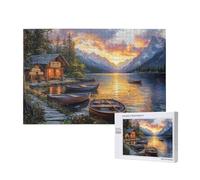 Coucher De Soleil Puzzle Paysage 3000 Pièces Adultes,DIY Puzzles Art avec Boîte d'emballage et Photos de Référence,Relaxation/Soulagement du Stress/Jeux Amusants,Creatif Cadeau pour Femme M-710