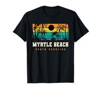 Coucher de Soleil rétro à Myrtle Beach en Caroline du Sud T-Shirt