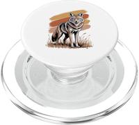 Coucher De Soleil Rétro Coyote Coyotes PopSockets PopGrip pour MagSafe