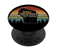 Coucher de Soleil rétro du Wisconsin, Une idée drôle Qui va Juste Passer Devant Vous PopSockets PopGrip Adhésif