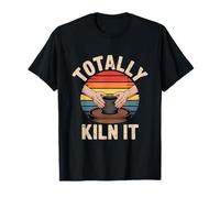 Coucher de Soleil rétro en Argile Totally Kiln It T-Shirt