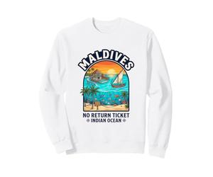 Coucher de Soleil rétro île des Maldives Sweatshirt