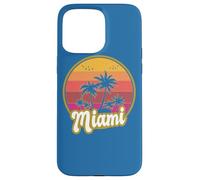 Coucher de Soleil rétro sur la Plage de Miami en Floride Coque pour iPhone 15 Pro Max