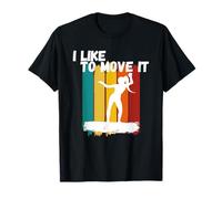 Coucher de Soleil rétro Vintage Amusant avec Titre « I Like to Move IT » T-Shirt