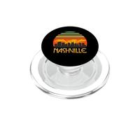 Coucher de Soleil rétro Vintage sur Les toits du Centre-Ville de Nashville PopSockets PopGrip pour MagSafe