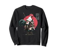 Coucher de Soleil samouraï Coq Guerrier Japonais Style Ukiyo-e Sweatshirt