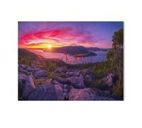 Coucher de Soleil sur l’Embouchure de la Vigo, Galice，1000 Pièces Puzzle en Papier Intéressant Puzzle défi Cérébral pour Les Femmes Jouets De Décompression（38x26cm）-I41