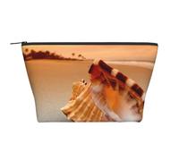 Coucher De Soleil sur La Mer La Conque Coquillage, Trousse de Toilette Trousse de Maquillage Sac à cosmétiques Trousse de Toilette de Voyage Portable